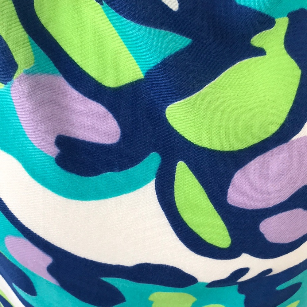 Lilly Pulitzer Blue and Green Scarf - Picture 4 of 6